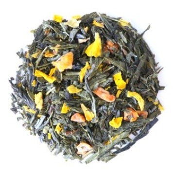 Najlepsza liściasta herbata zielona sypana MADAM BUTTERFLY brzoskwinie 100g