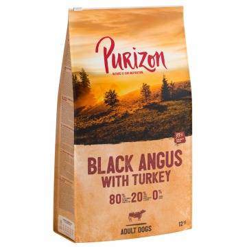 Dwupak Purizon, 2 x 12 kg - Adult, Black Angus, wołowina z indykiem, bez zbóż