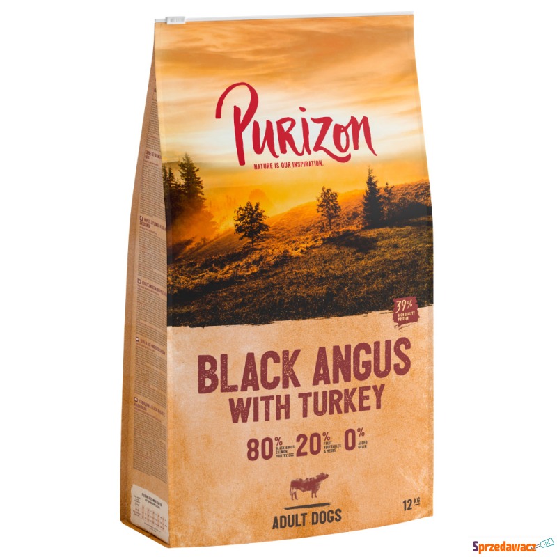 Dwupak Purizon, 2 x 12 kg - Adult, Black Angus,... - Karmy dla psów - Bydgoszcz