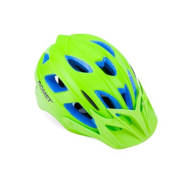 Kask rowerowy dziecięcy ROMET 509-1 zielony mat z daszkiem S (48-52)