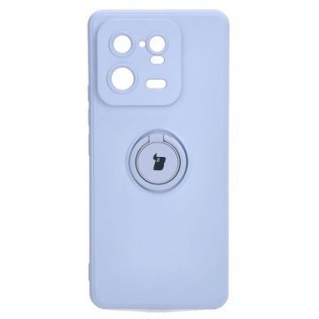 Etui Bizon Case Silicone Ring Sq do Xiaomi 13 Pro, jasnofioletowe