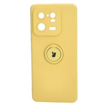 Etui Bizon Case Silicone Ring Sq do Xiaomi 13 Pro, żółte