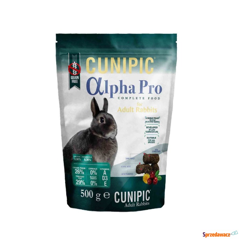 CUNIPIC alpha pro dorosŁy krÓlik  500 g - Karmy dla gryzoni - Bytom