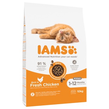IAMS Advanced Nutrition Kitten, ze świeżym kurczakiem - 10 kg