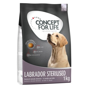 15% taniej! Concept for Life, 1 kg / 1,5 kg - Labrador Sterilised, 1 kg