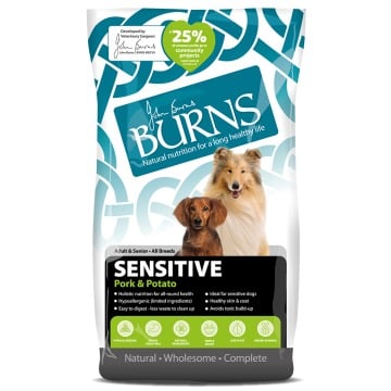 Burns Adult & Senior Sensitive, wieprzowina i ziemniaki - 12 kg