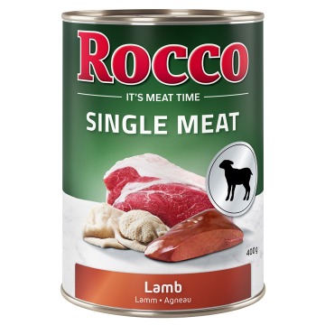 Korzystny pakiet Rocco Single Meat, 12 x 400 g  - Jagnięcina