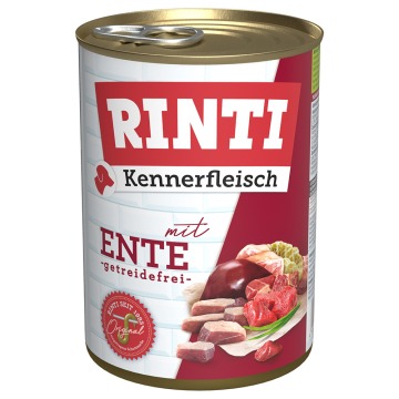 Megapakiet RINTI Kennerfleisch, 24 x 400 g - Kaczka