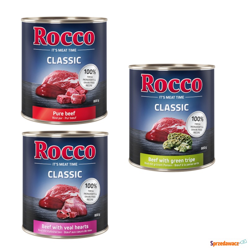 Korzystny pakiet Rocco Classic, 12 x 800 g - Mix... - Karmy dla psów - Bydgoszcz