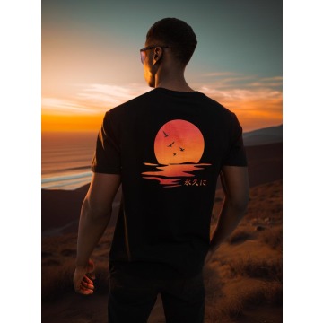 Koszulka Z Krótkim Rękawem Męska Czarna MyStars Sunset 2.0