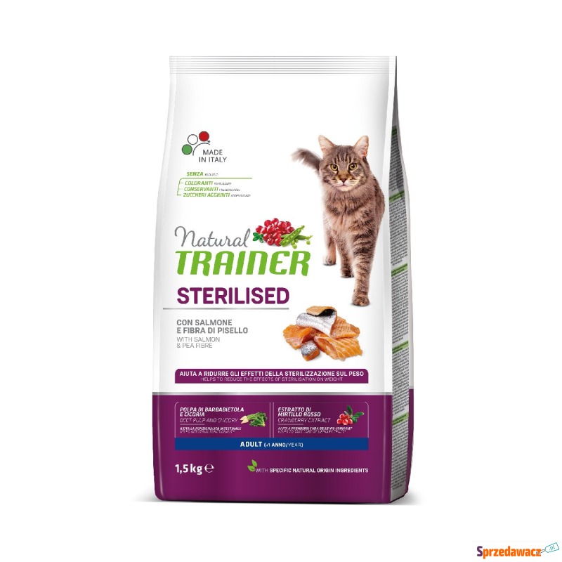 Karma sucha TRAINER natural cat sterilised salmon... - Karmy dla kotów - Białystok