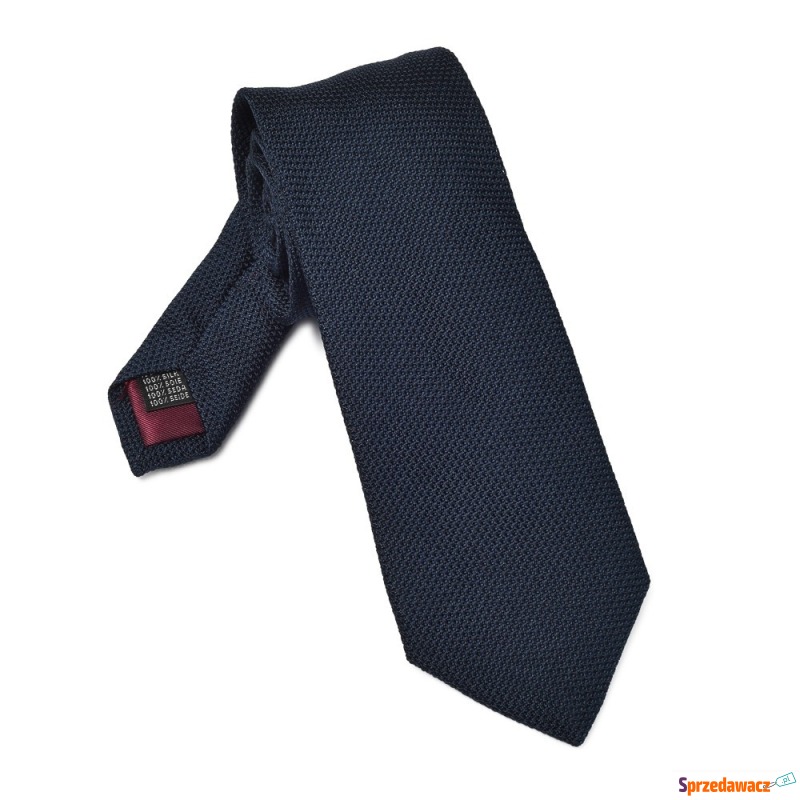 Elegancki ciemno granatowy krawat...