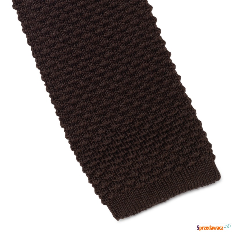 Klasyczny brązowy krawat knit...