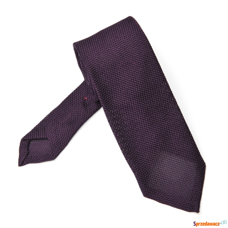 Elegancki fioletowy krawat z g...