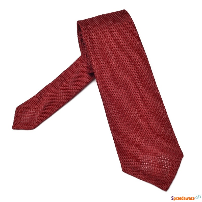 Elegancki czerwony krawat z gr...