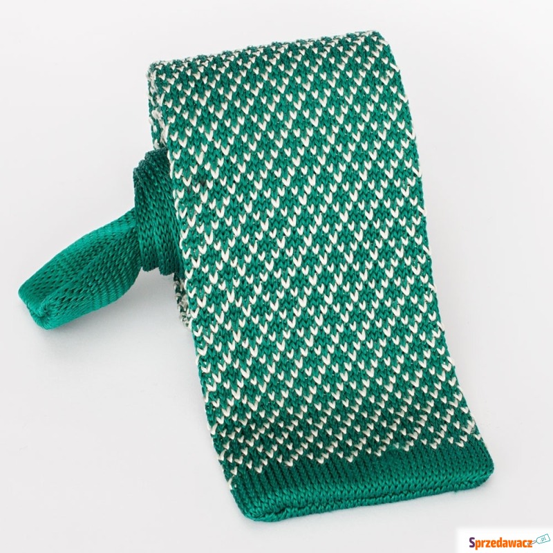 Krawat z dzianiny - knit zielony...