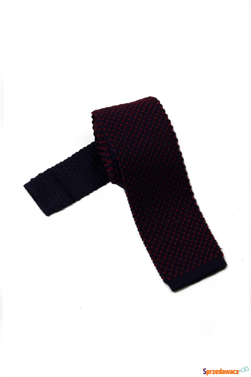 Granatowy krawat knit Hemley w...