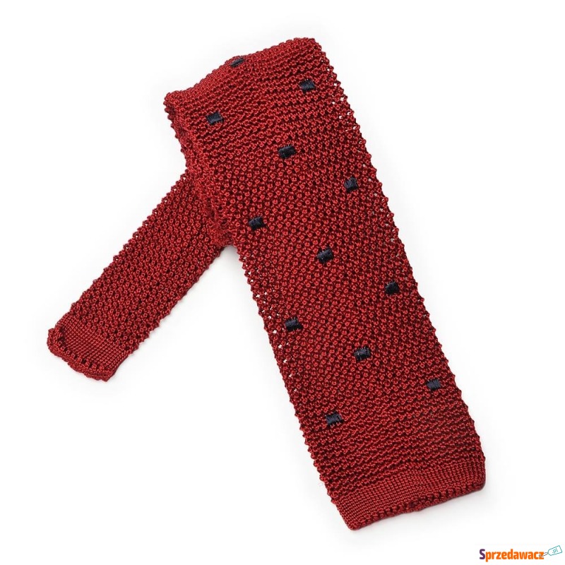 Czerwony krawat knit w granatowe...