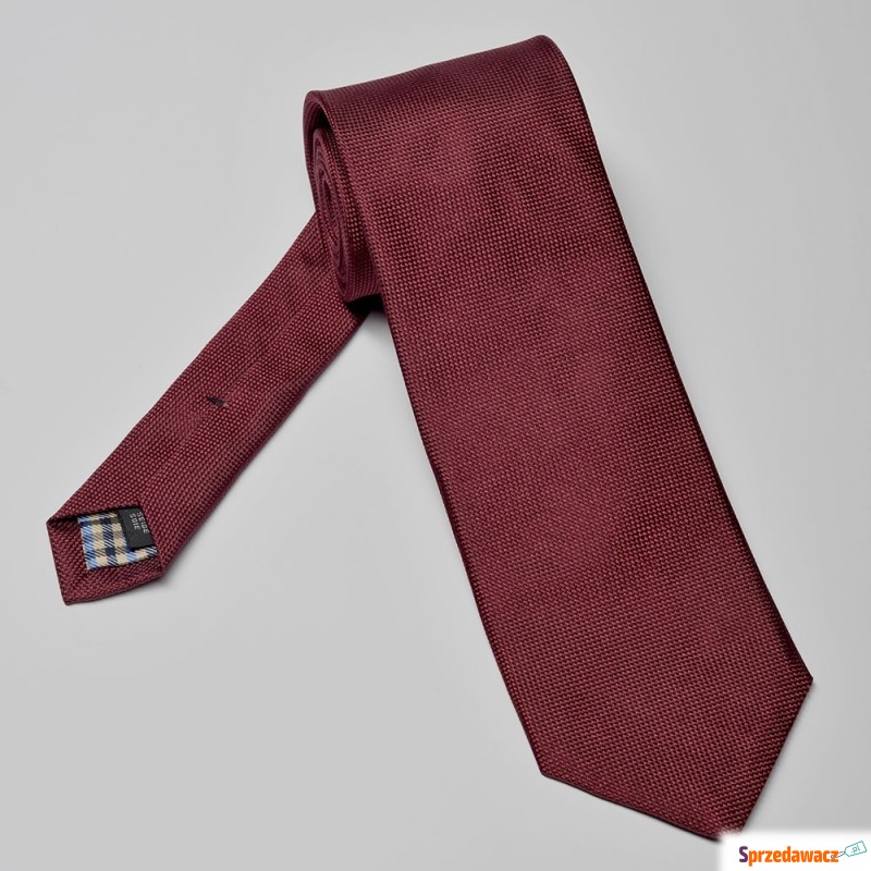 Elegancki DŁUGI bordowy krawat...