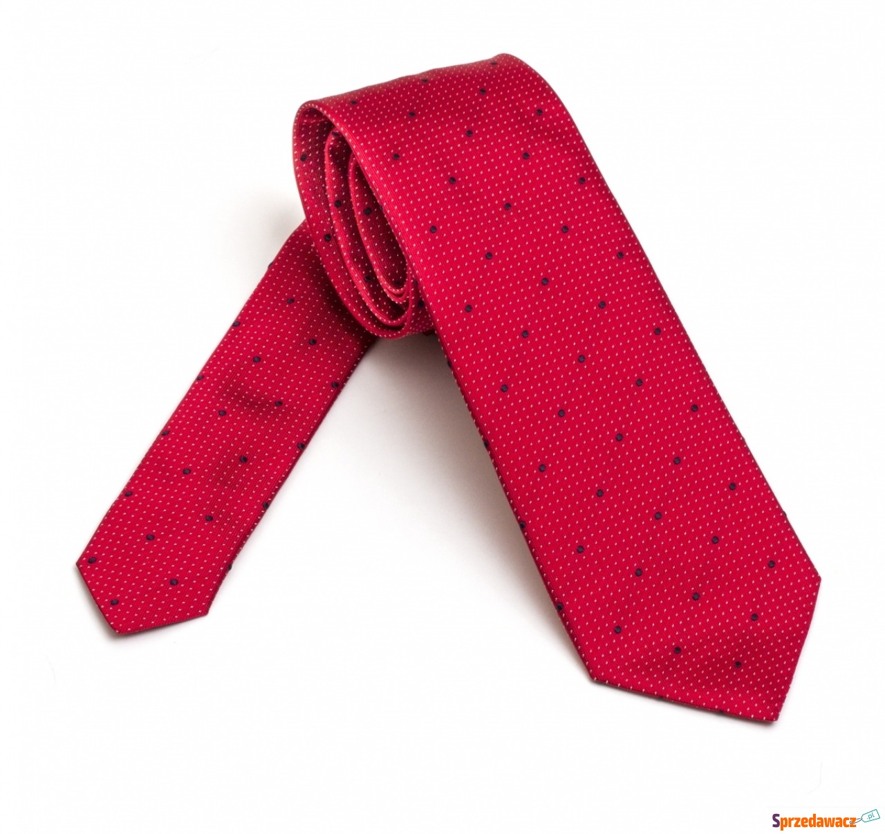 Elegancki DŁUGI czerwony krawat...