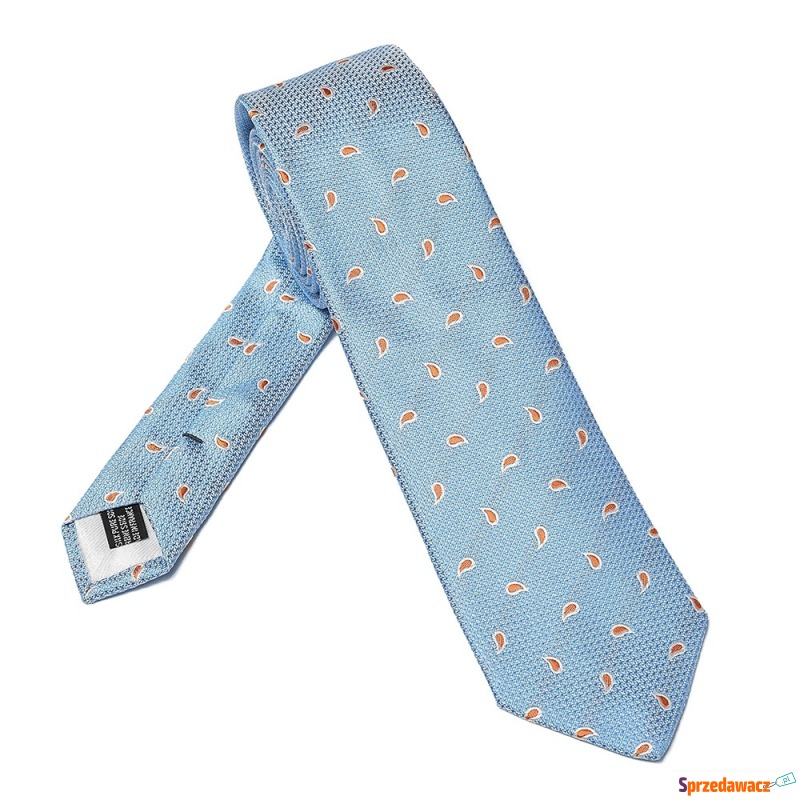Elegancki DŁUGI błękitny krawat...