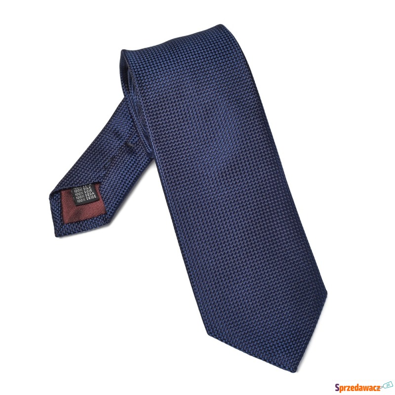 Elegancki granatowy krawat jedwabny...