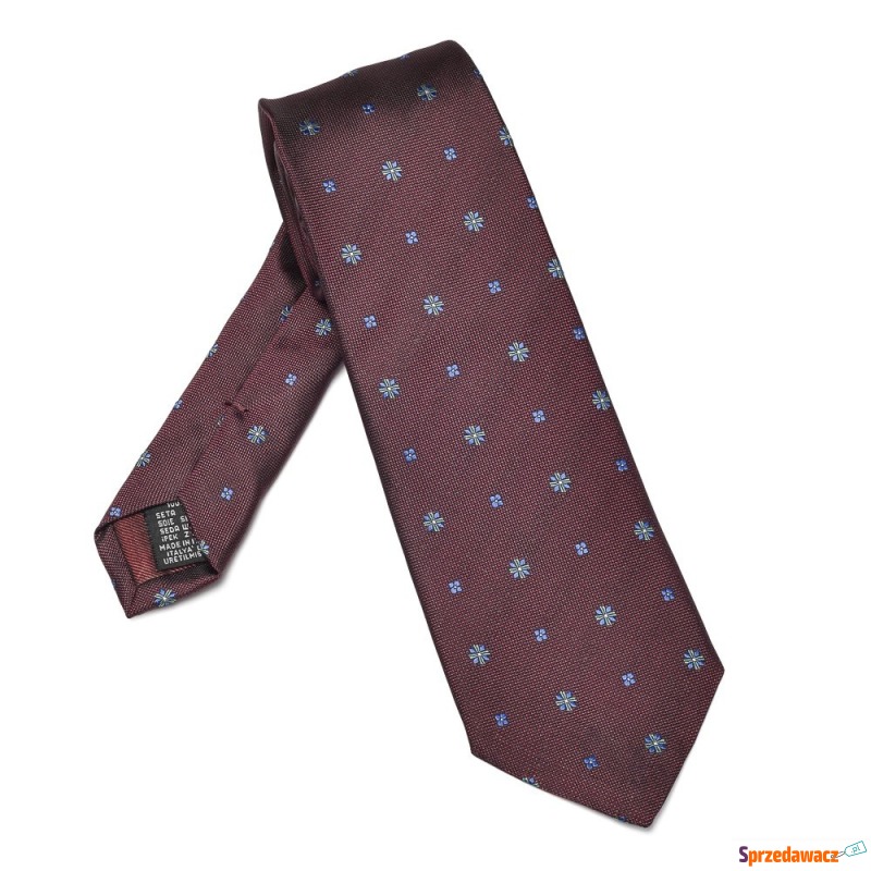 Elegancki bordowy krawat VAN THORN...