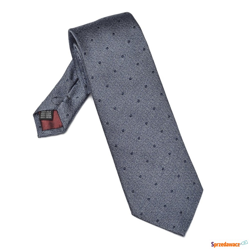 Elegancki szarogranatowy krawat...