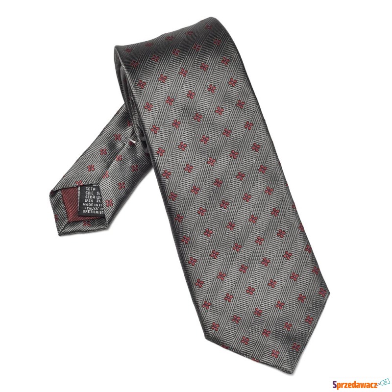 Elegancki ciemnoszary krawat VAN...