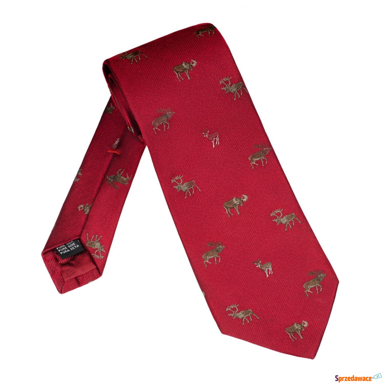 Elegancki czerwony krawat jedwabny...