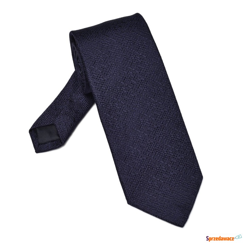 Elegancki ciemnogranatowy krawat...