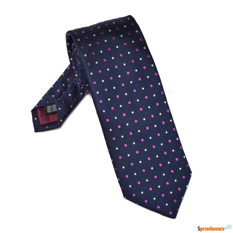 Elegancki granatowy krawat VAN...
