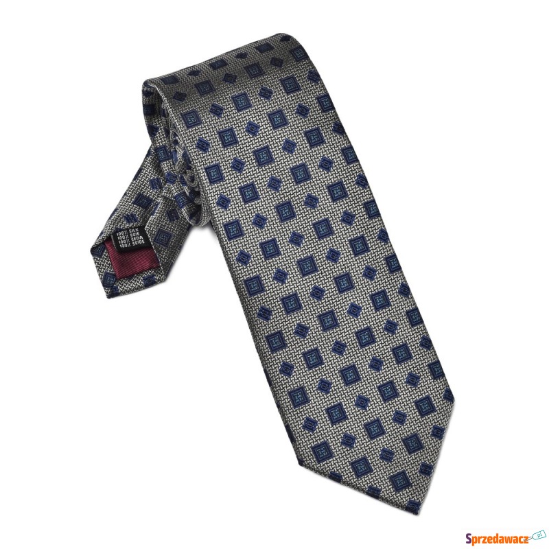 Elegancki srebrny krawat VAN THORN...