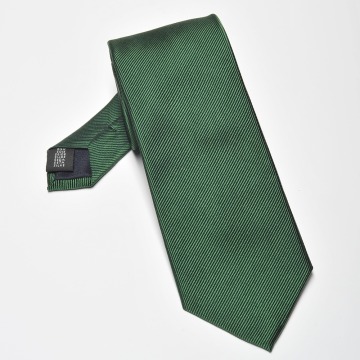 Zielony krawat jedwabny, butelkowa zieleń