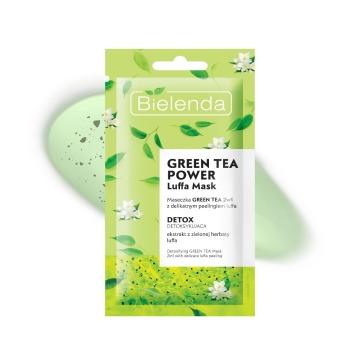 Bielenda Luffa Mask Maseczka Green Tea 2w1 z peelingiem luffa detoksykująca