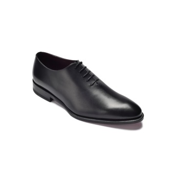 Eleganckie czarne skórzane buty męskie typu lotniki Borgioli 7
