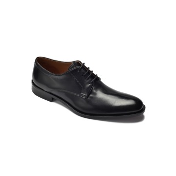 Eleganckie czarne buty biznesowe ze skóry nappa 44,5
