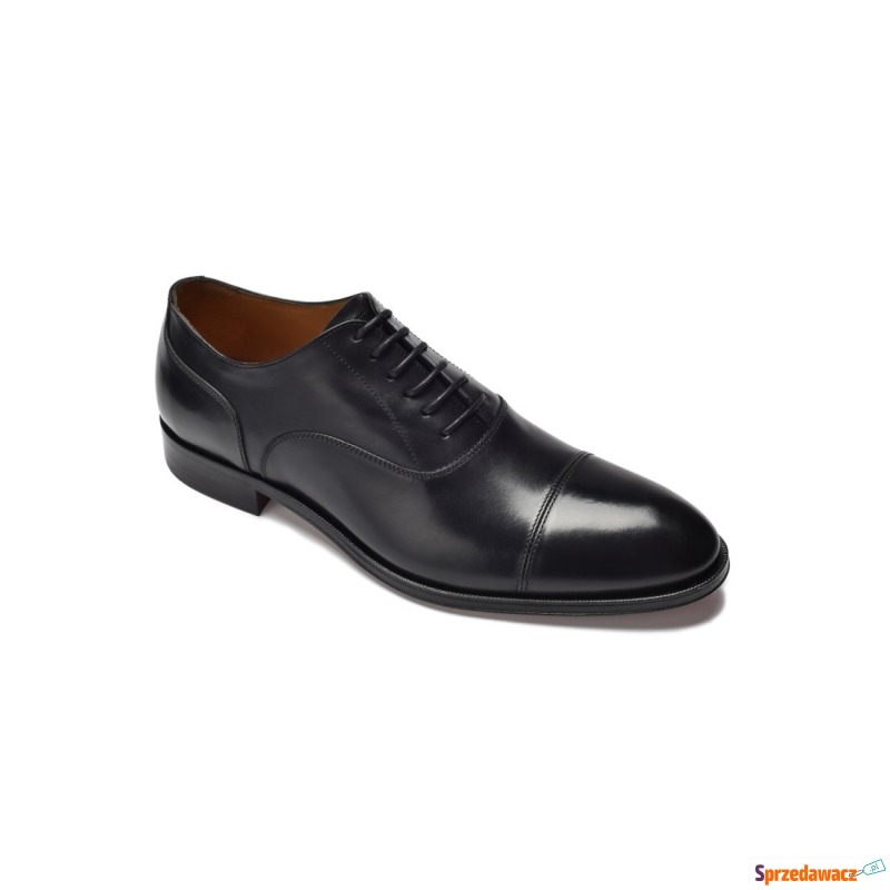 Eleganckie czarne skórzane buty męskie typu O... - Półbuty męskie - Legnica