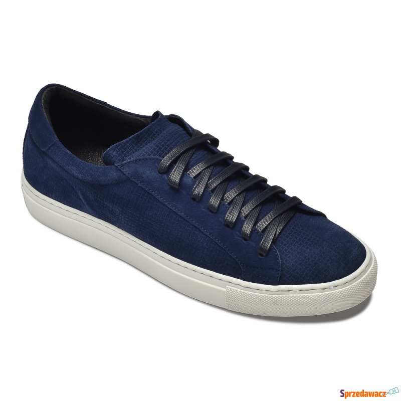 Granatowe zamszowe sneakersy VAN THORN 42 - Buty sportowe miejskie... - Runowo