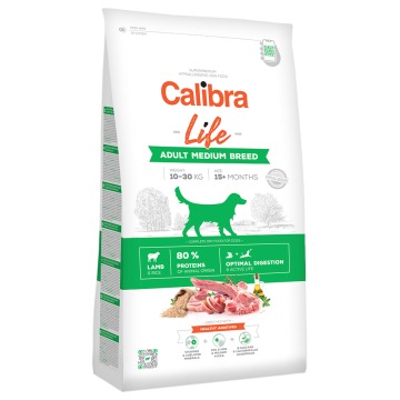 Calibra Dog Life Adult Jagnięcina dla psów średnich ras - 12 kg