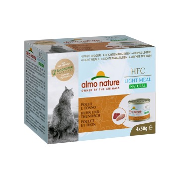 Korzystny pakiet Almo Nature HFC Natural Light, 16 x 50 g - Kurczak i tuńczyk
