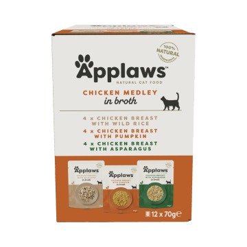 Pakiet próbny Applaws Selection, saszetki w bulionie, 12 x 70 g - Drób