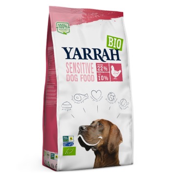 Yarrah Bio Sensitive z biokurczakiem i bioryżem - 2 x 10 kg