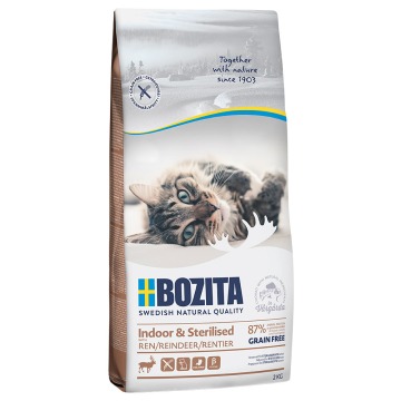 Bozita Grainfree Indoor & Sterilised, renifer (bez zbóż) - 2 kg
