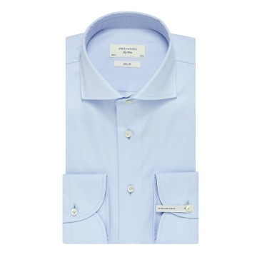 Extra długa błękitna koszula taliowana (SLIM FIT) 41