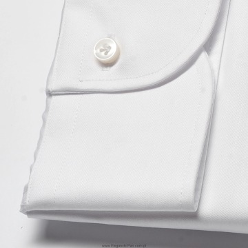 Extra długa biała koszula męska taliowana SLIM FIT 44