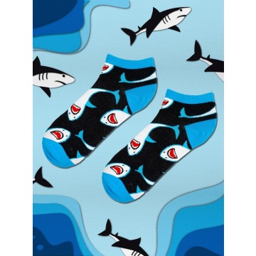 Niskie Skarpetki Urban Socks Sharks Czarne