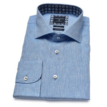 Lniana błękitna koszula Profuomo Originale 39