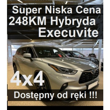 Toyota Highlander - Hybryda Executive 248KM Kamera 360 Super Cena Dostępny od ręki  3243zł