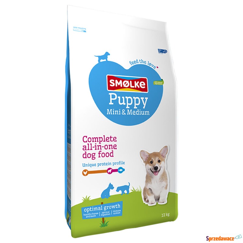 Smølke Puppy Mini/Medium karma dla psów - 12 kg - Karmy dla psów - Gołków
